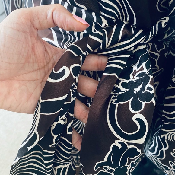 Zara Brown and White Maxi Dress - Picture 5 of 16